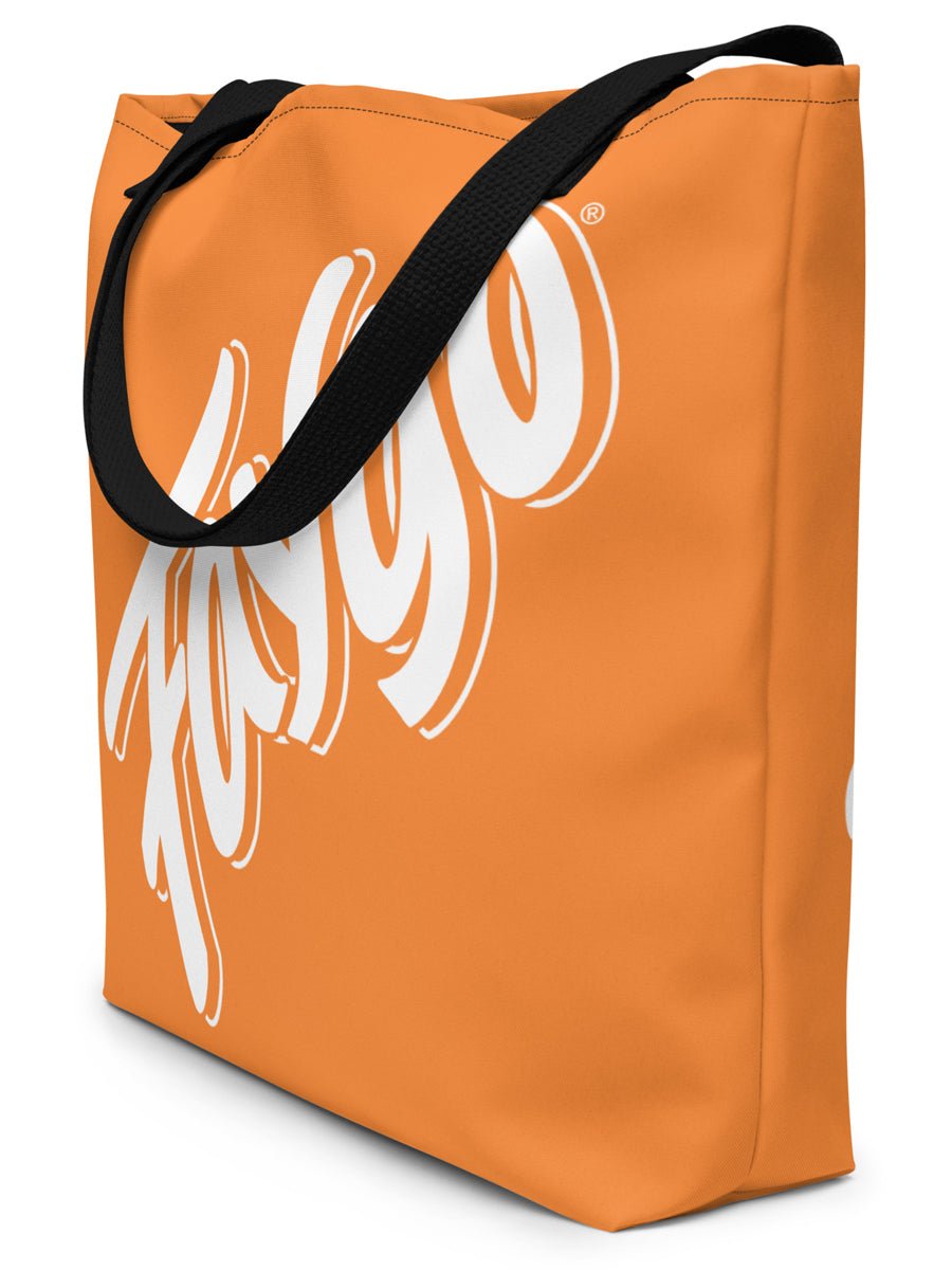 Faygo Logo All-Over Print Large Tote Bag - 16" X 20" - Orange Tote Bag