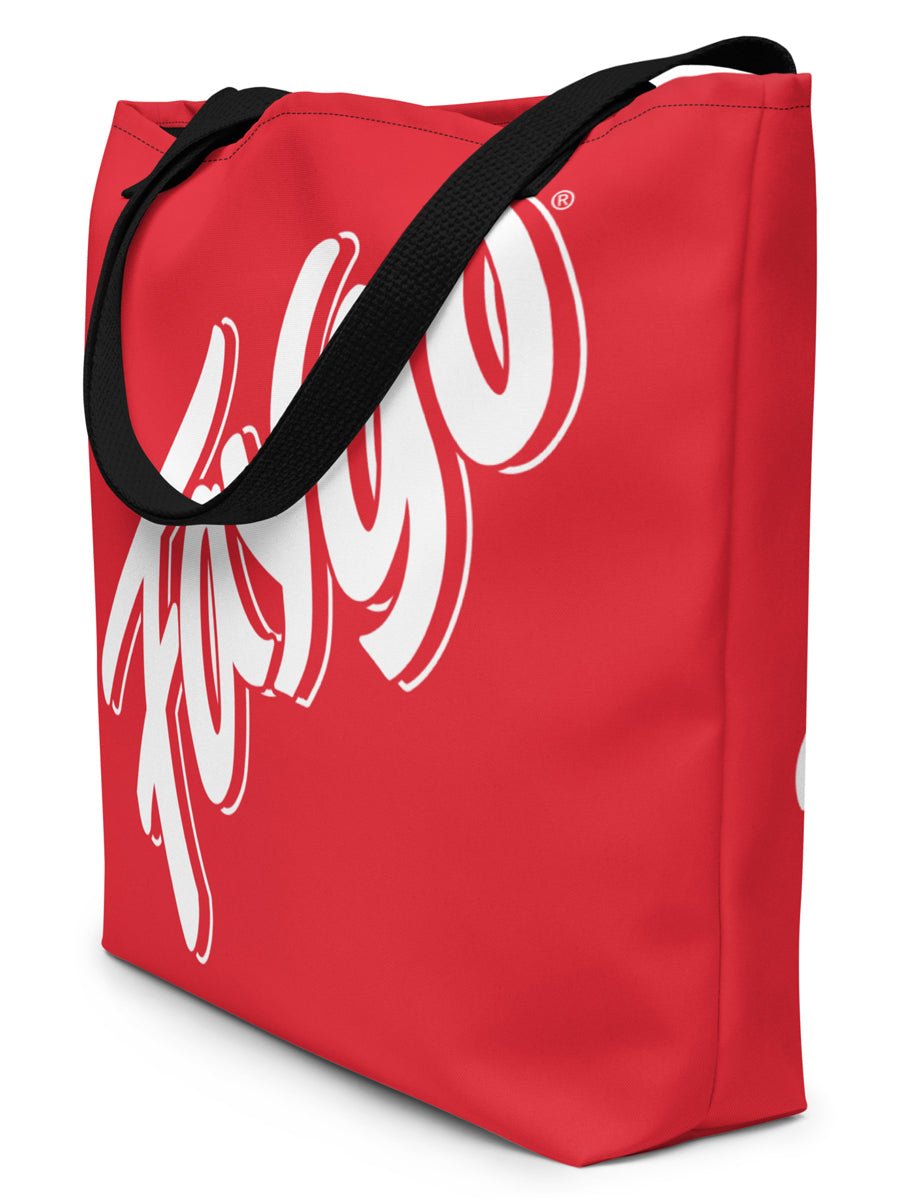 Faygo Logo All-Over Print Large Tote Bag - 16" X 20" - Red Pop Tote Bag