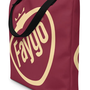 Faygo Retro Logo All-Over Print Large Tote Bag - 16" X 20" - Rock & Rye Tote Bag