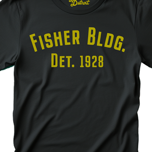 Fisher Building 1928 T-shirt - Black / Gold Unisex Unisex Apparel   