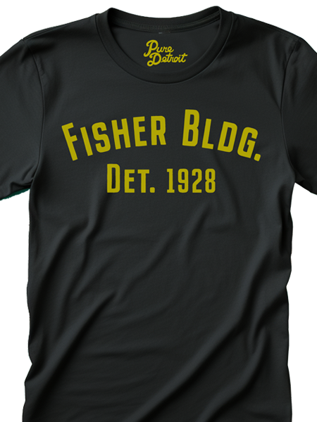 Fisher Building 1928 T-shirt - Black / Gold Unisex - Pure Detroit