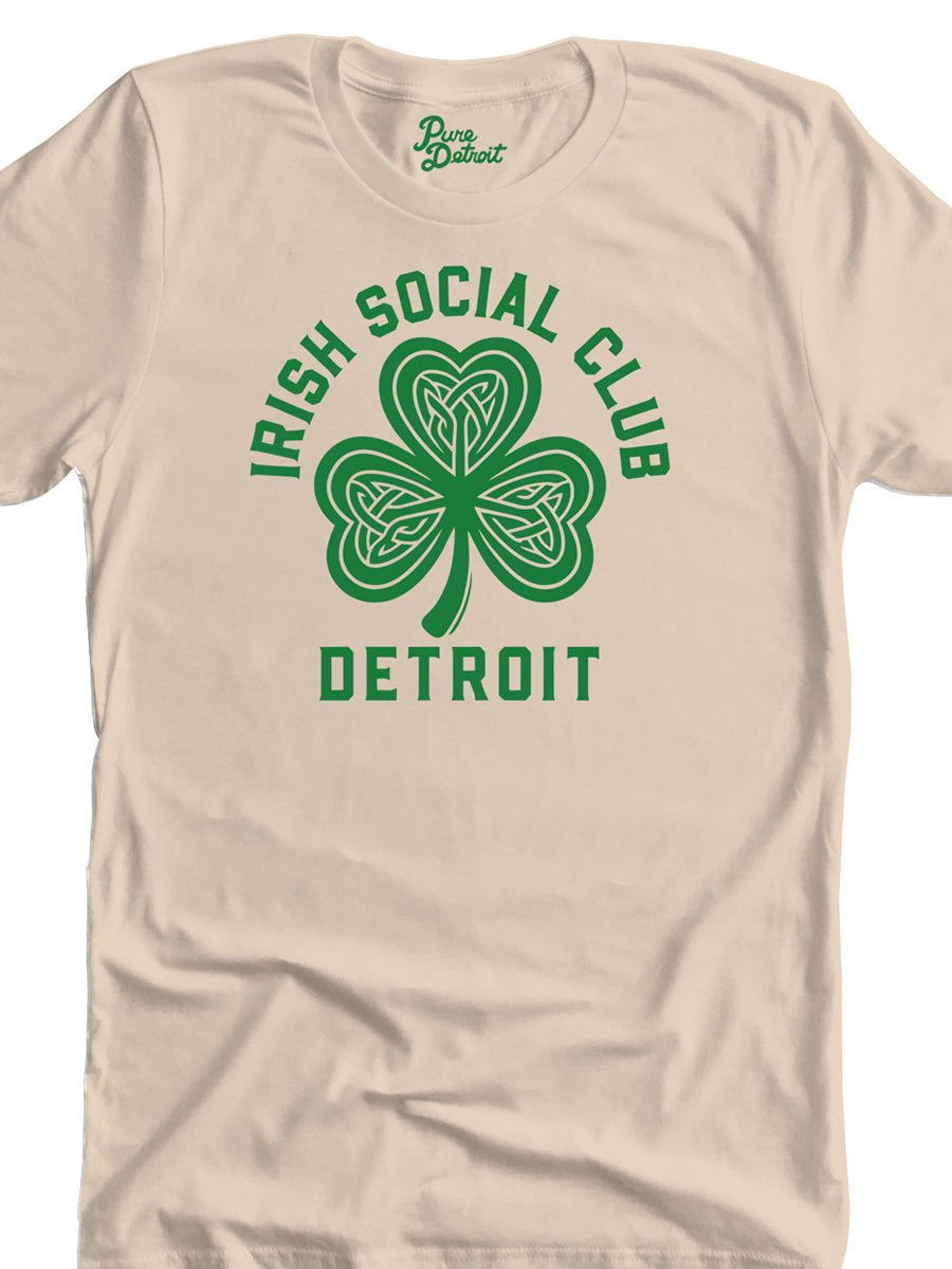 Irish Social Club - Unisex T-shirt - Soft Cream / Dark Kelly Green t-shirt