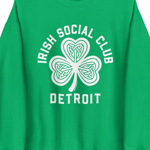 Irish Social Club Blended Sweatshirt - Irish Green and White sweatshirt