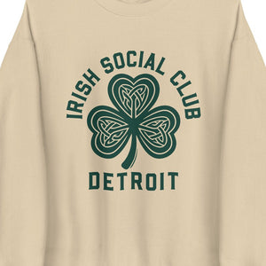 Dublin Belfast Cork Detroit Blended Sweatshirt - Soft Cream / Modern Green sweatshirt