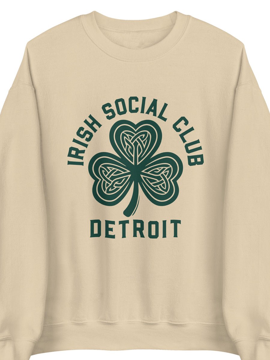 Dublin Belfast Cork Detroit Blended Sweatshirt - Soft Cream / Modern Green sweatshirt