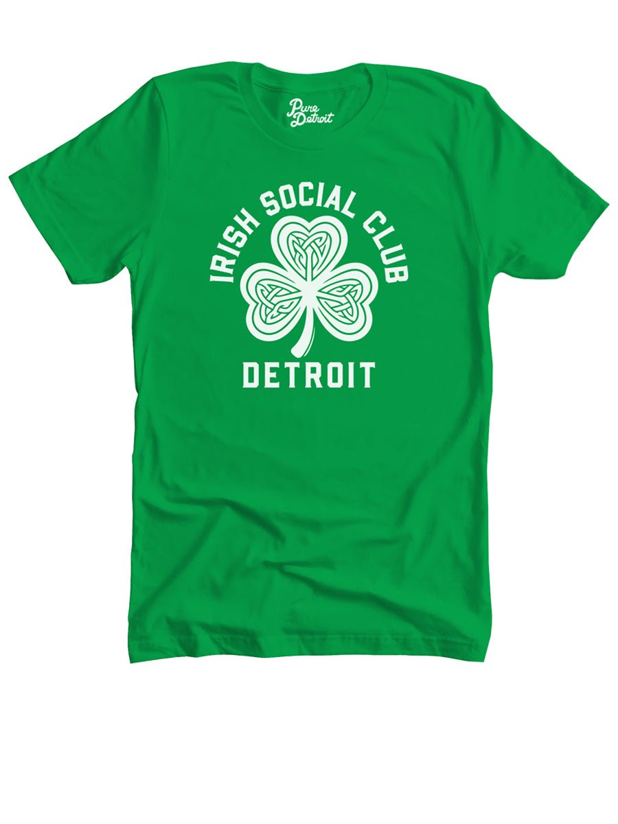 Irish Social Club - Unisex T-shirt - Irish Green / White - Pure Detroit