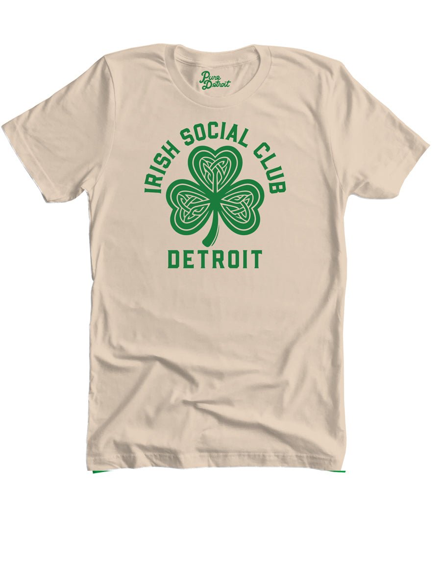Irish Social Club - Unisex T-shirt - Soft Cream / Dark Kelly Green t-shirt