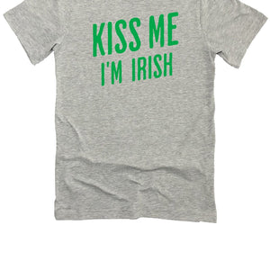 Kiss Me I'm Irish Premium Unisex T-shirt - Athletic Gray / Irish Green