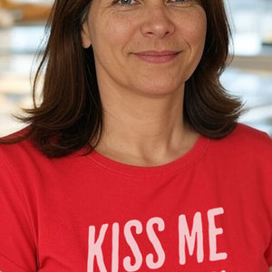 Kiss Me I'm Polish Premium Unisex T-shirt - Red / White t-shirt