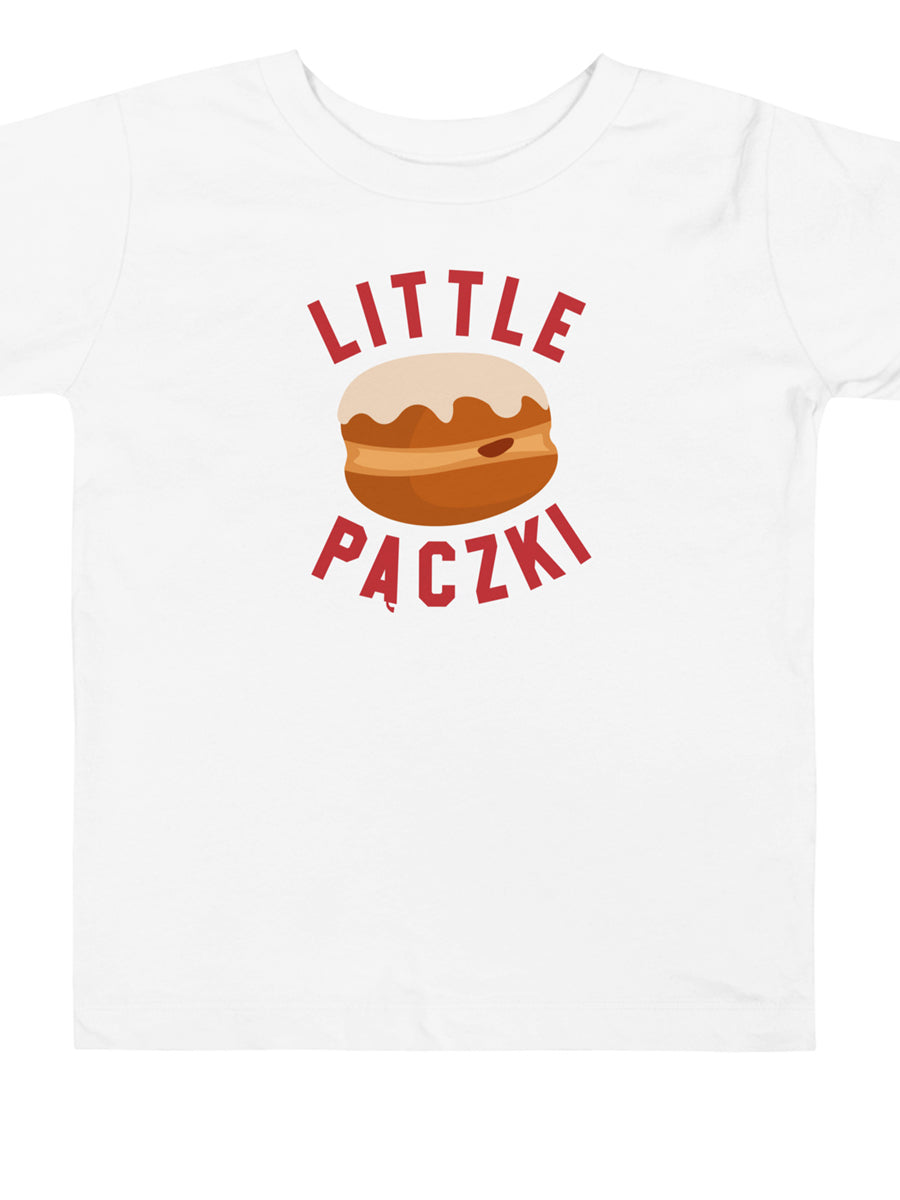 Little Paczki - Toddler Short Sleeve T-shirt - Red / White toddler t-shirt