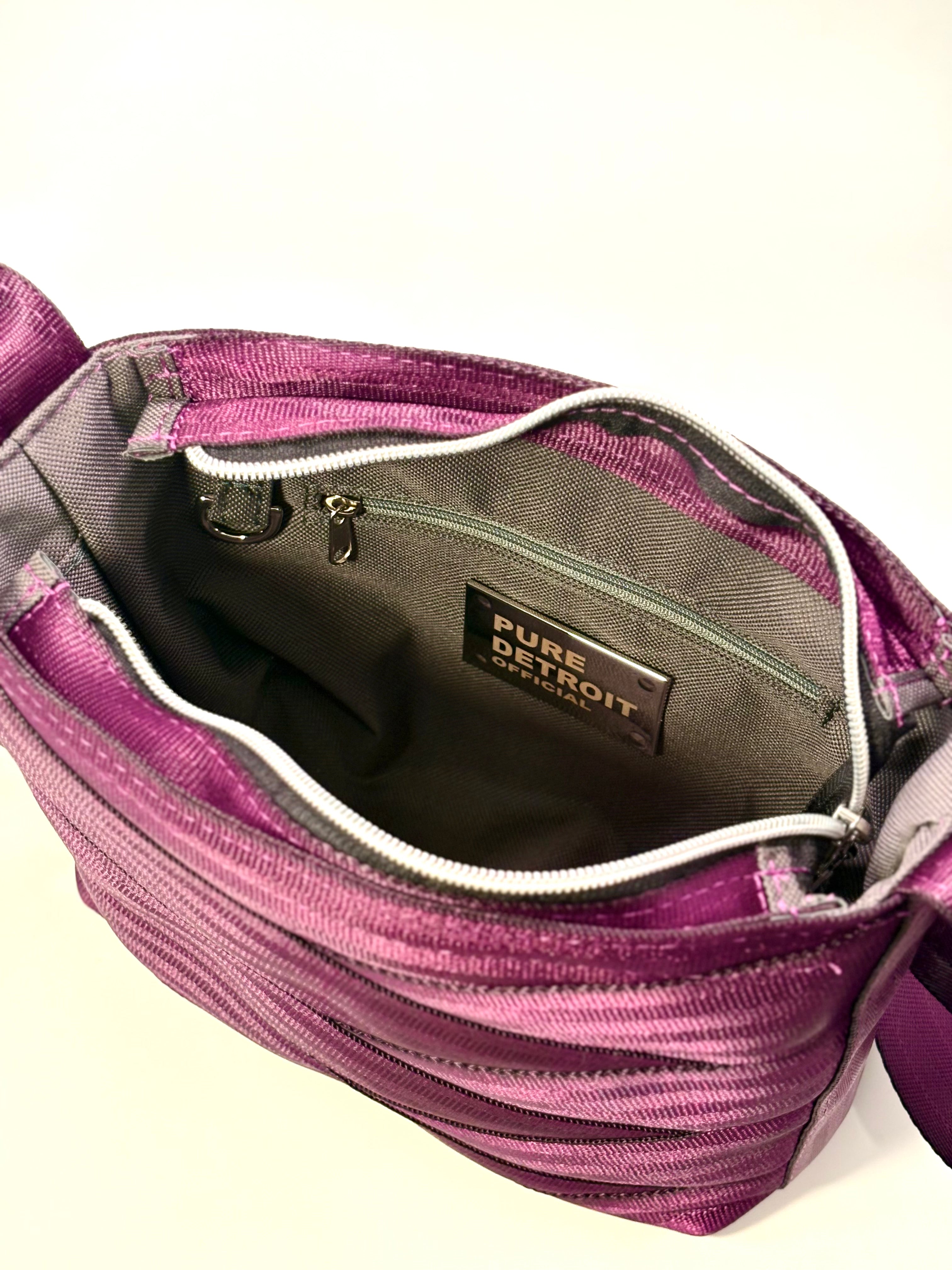 Pure Detroit OFFICIAL - Medium City Slinger Tote Seatbelt Bag - Aubergine PRE ORDER Seatbelt Bags