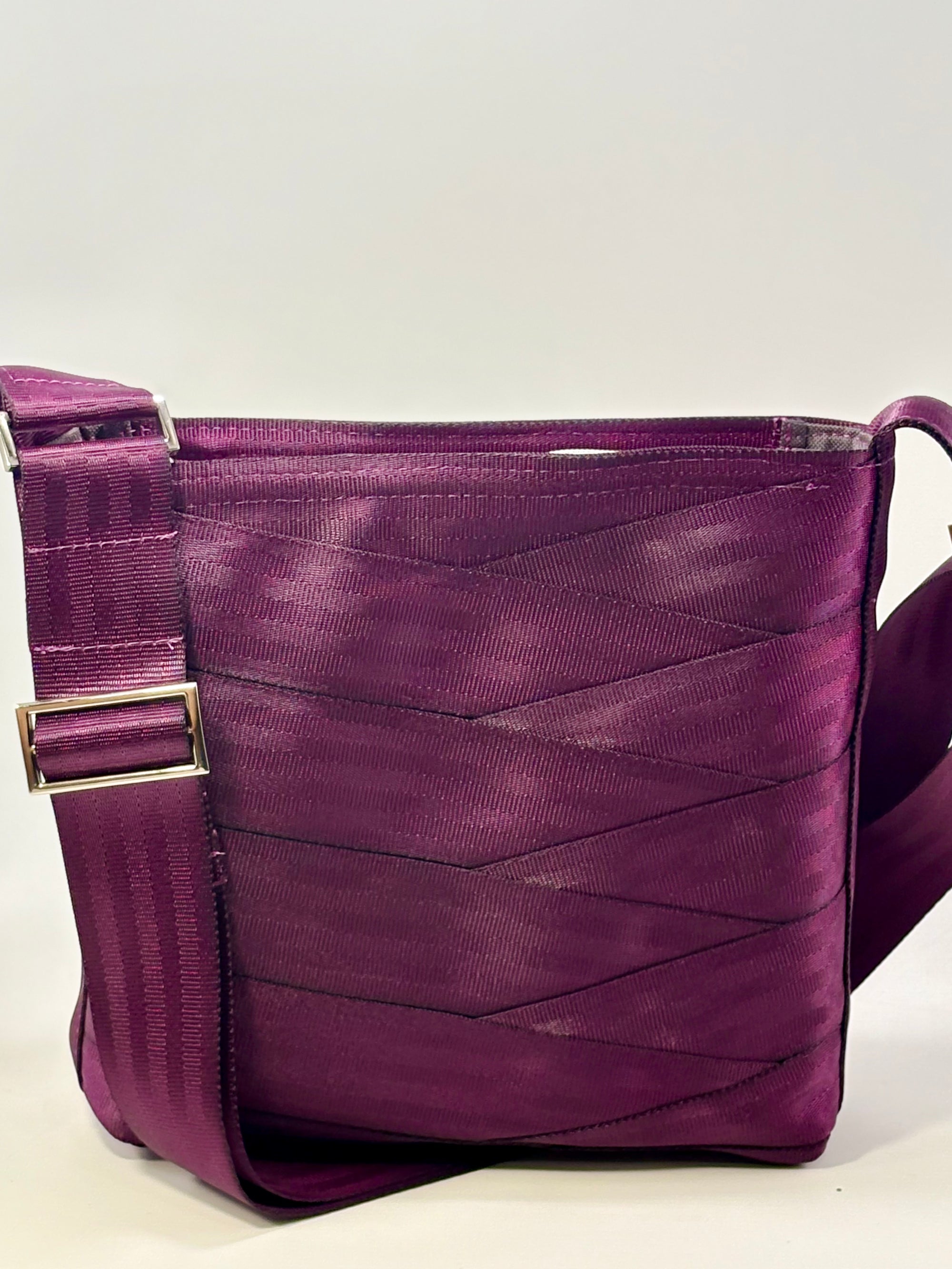 Pure Detroit OFFICIAL - Large City Slinger Tote Seatbelt Bag - Aubergine PRE ORDER Seatbelt Bags