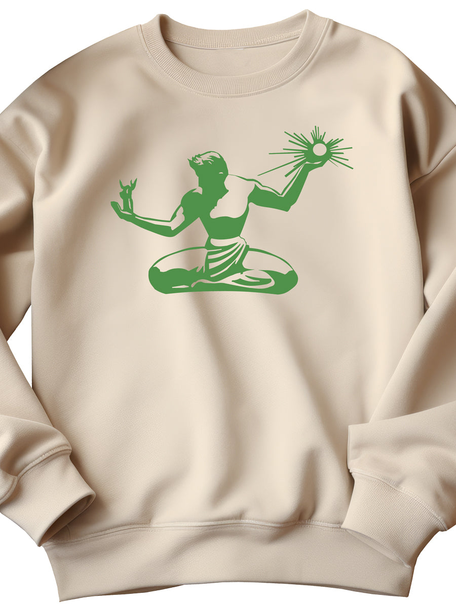 Spirit of Detroit Sweatshirt - Green / Sand sweatshirt   