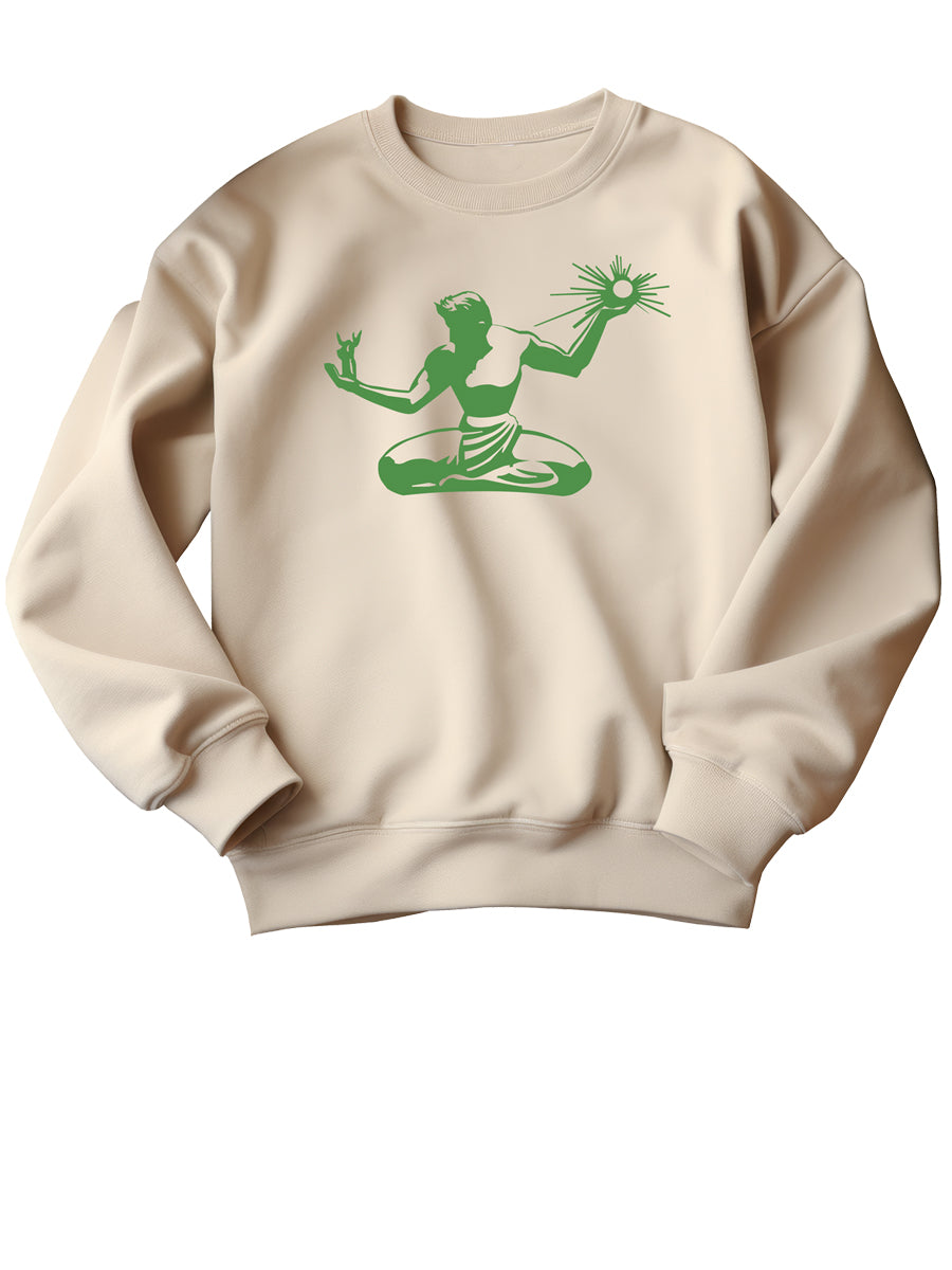 Spirit of Detroit Sweatshirt - Green / Sand sweatshirt   