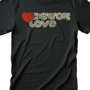 Sporty Detroit Love Premium Unisex T-shirt - Black t-shirt