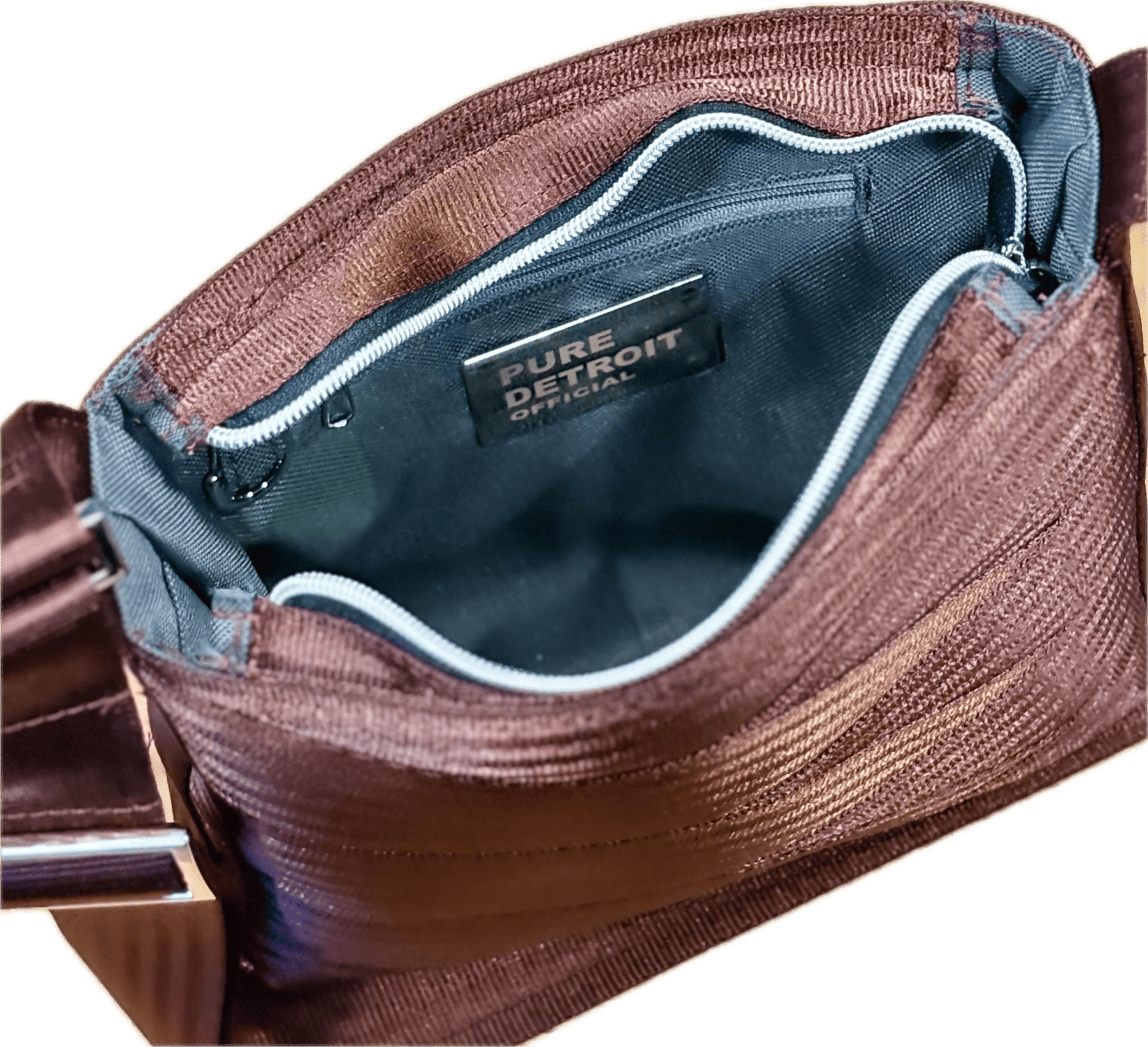 Pure Detroit OFFICIAL - Medium City Slinger Tote Seatbelt Bag - Burnt Maple PRE ORDER Seatbelt Bags