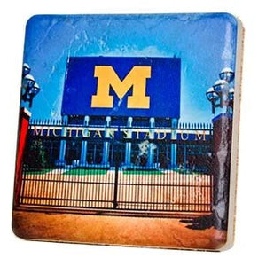 Michigan Stadium Gates Porcelain Tile Coaster - Pure Detroit
