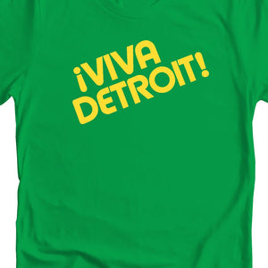 Viva Detroit Premium Unisex T-shirt - Kelly Green / Yellow - Pure Detroit