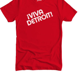 Viva Detroit Premium Unisex T-shirt - Red / White - Pure Detroit