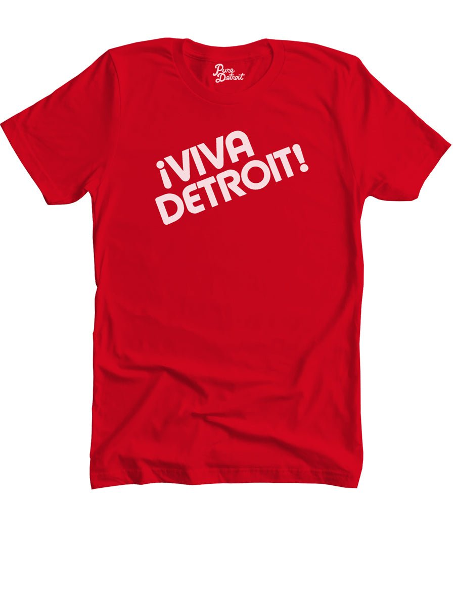 Viva Detroit Premium Unisex T-shirt - Red / White - Pure Detroit