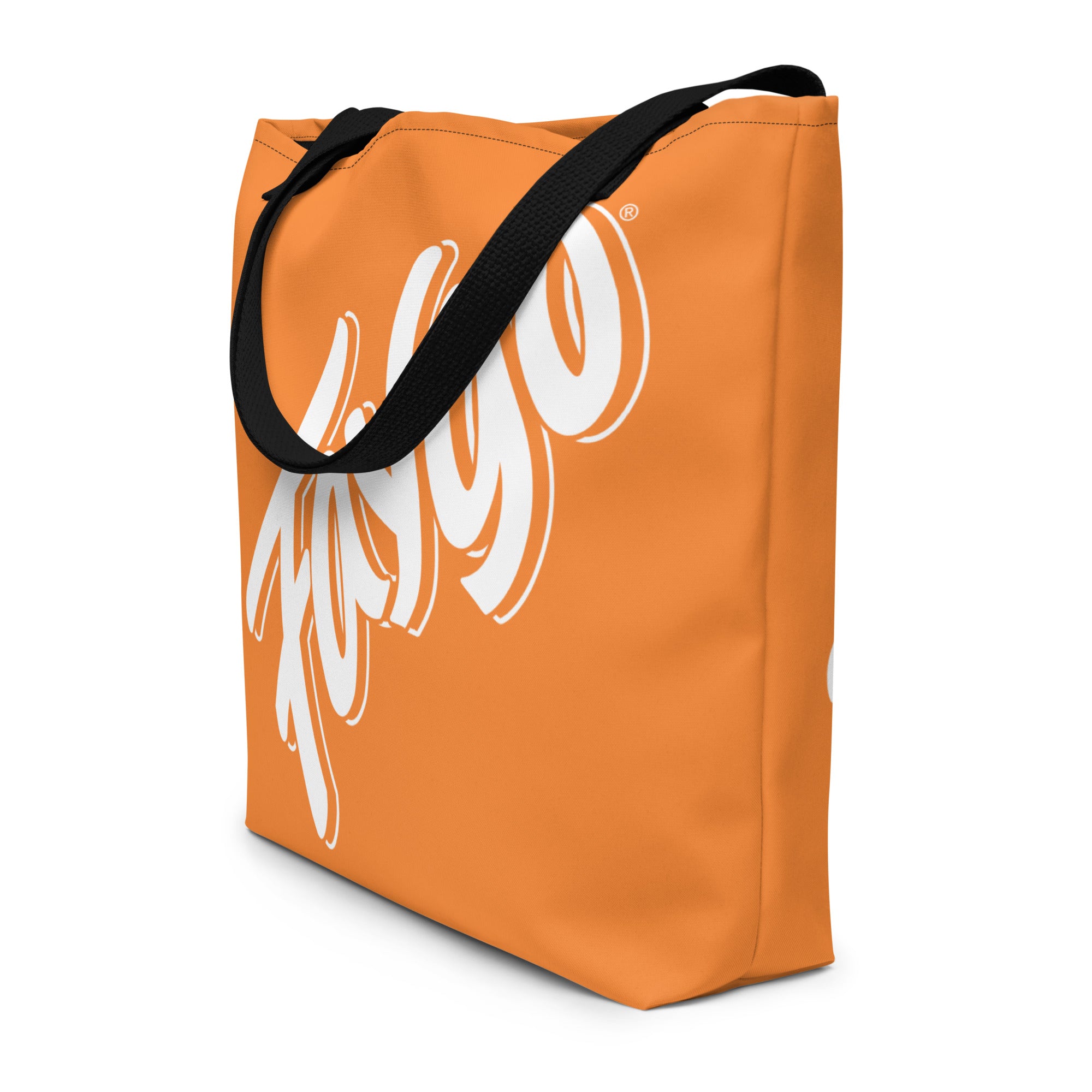 Faygo Logo All-Over Print Large Tote Bag - 16" X 20" - Orange