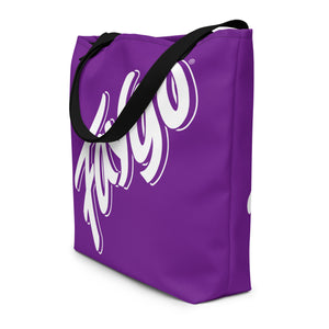 Faygo Logo All-Over Print Large Tote Bag - 16" X 20" - Grape by Pure Detroit