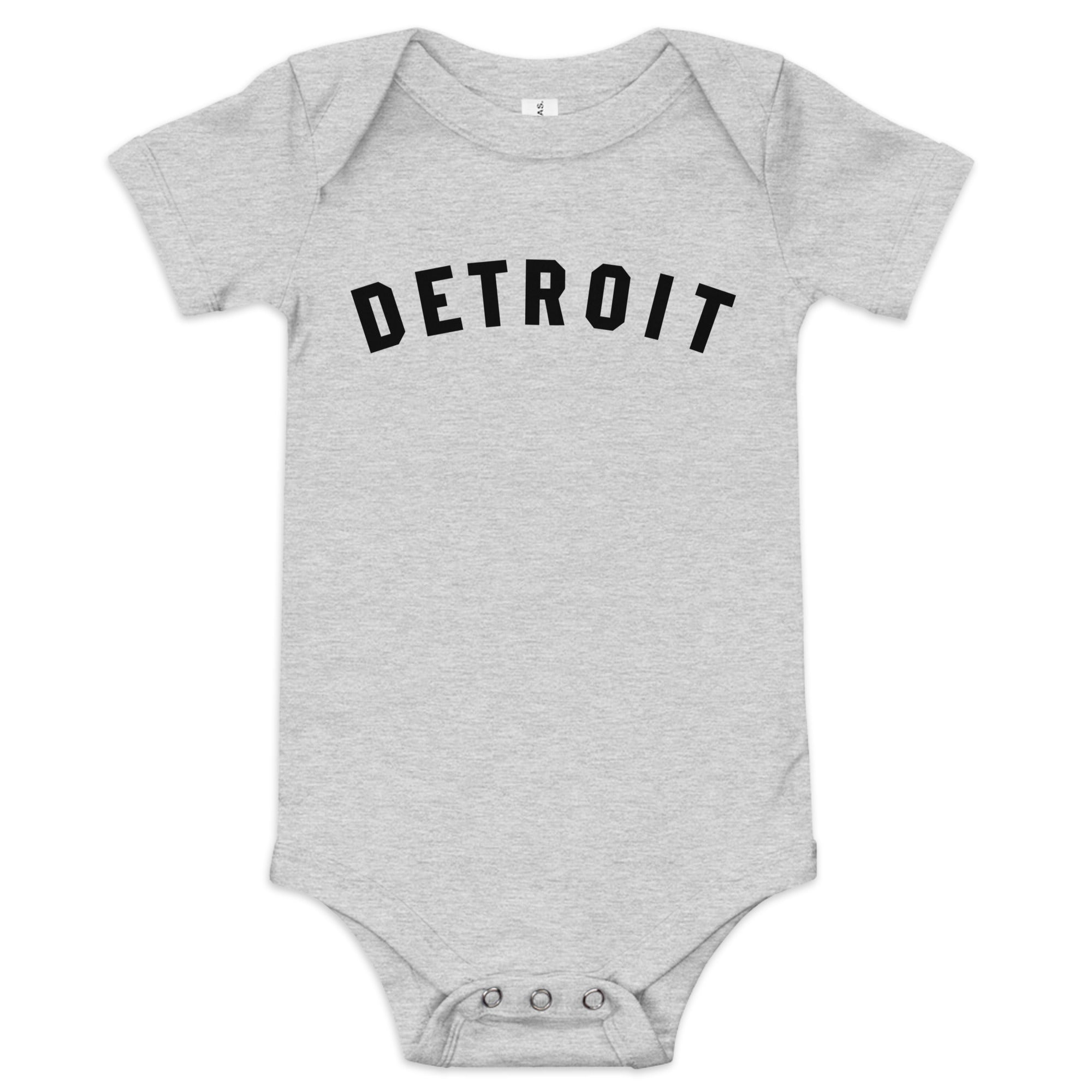 Detroit Classic Baby Onesie - Athletic Gray / Black Onesie 3-6m