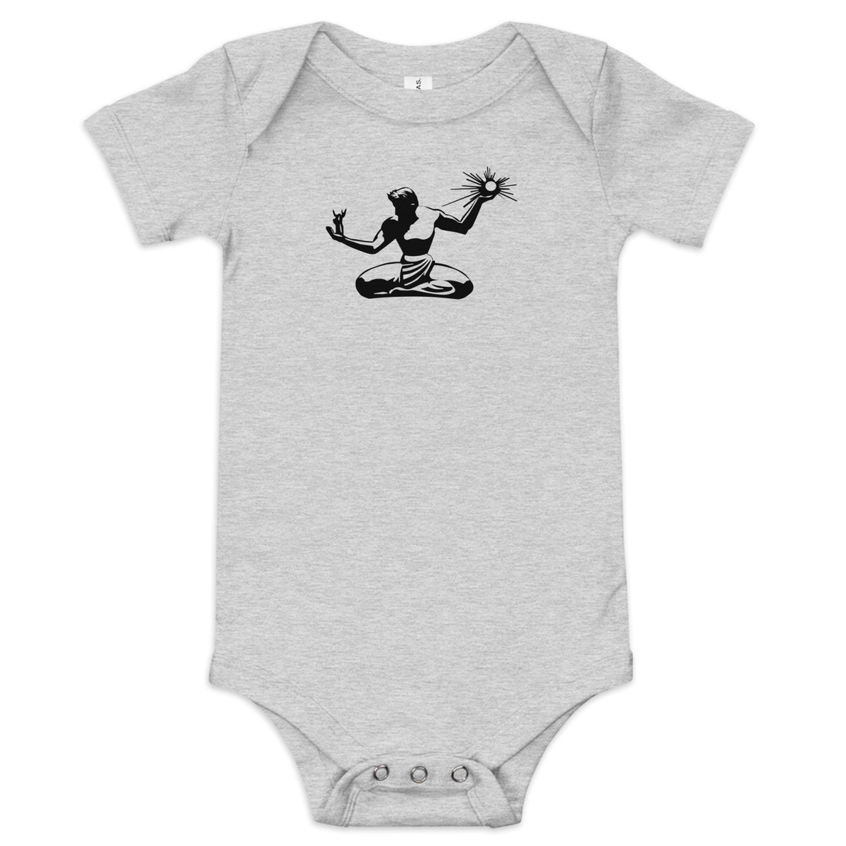 Spirit of Detroit Baby Onsie - Athletic Gray / Black 3-6m