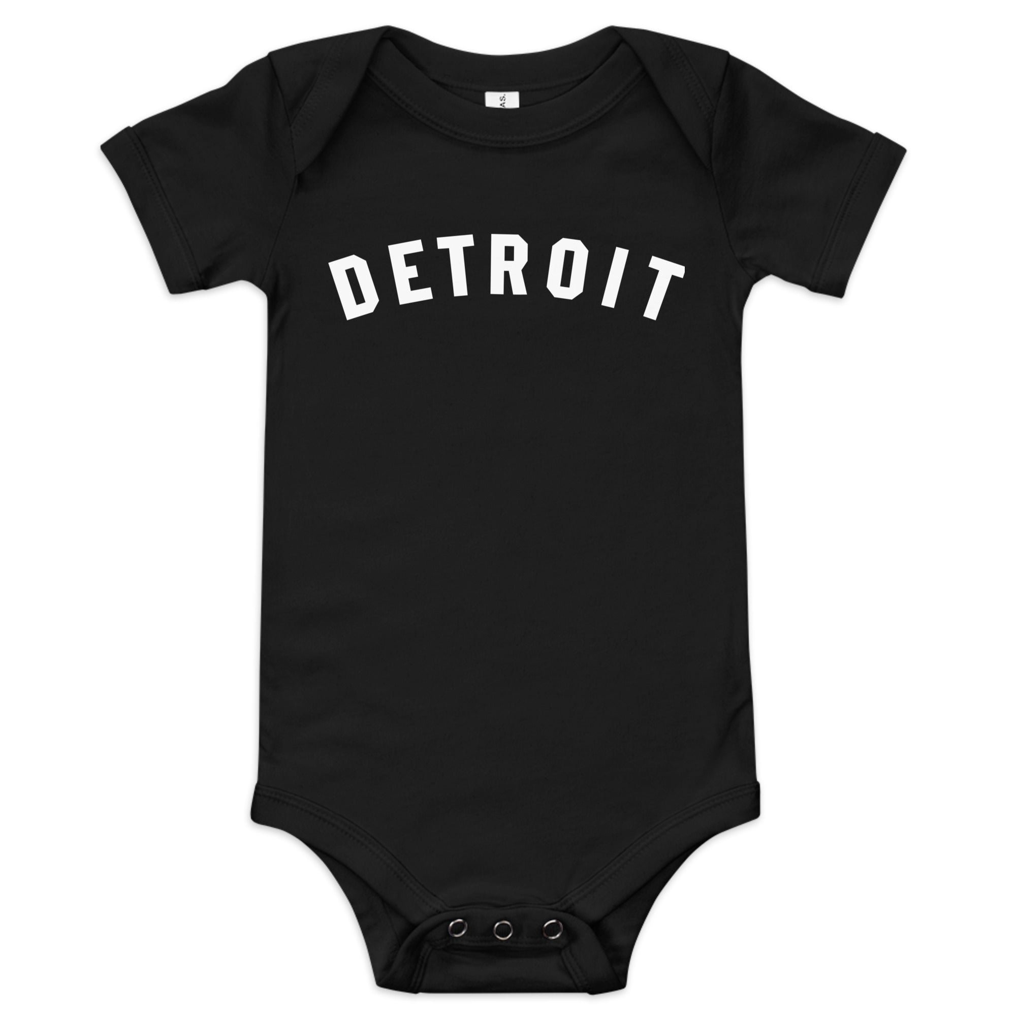 Detroit Classic Baby Onsie - Black / White Onsie 3-6m