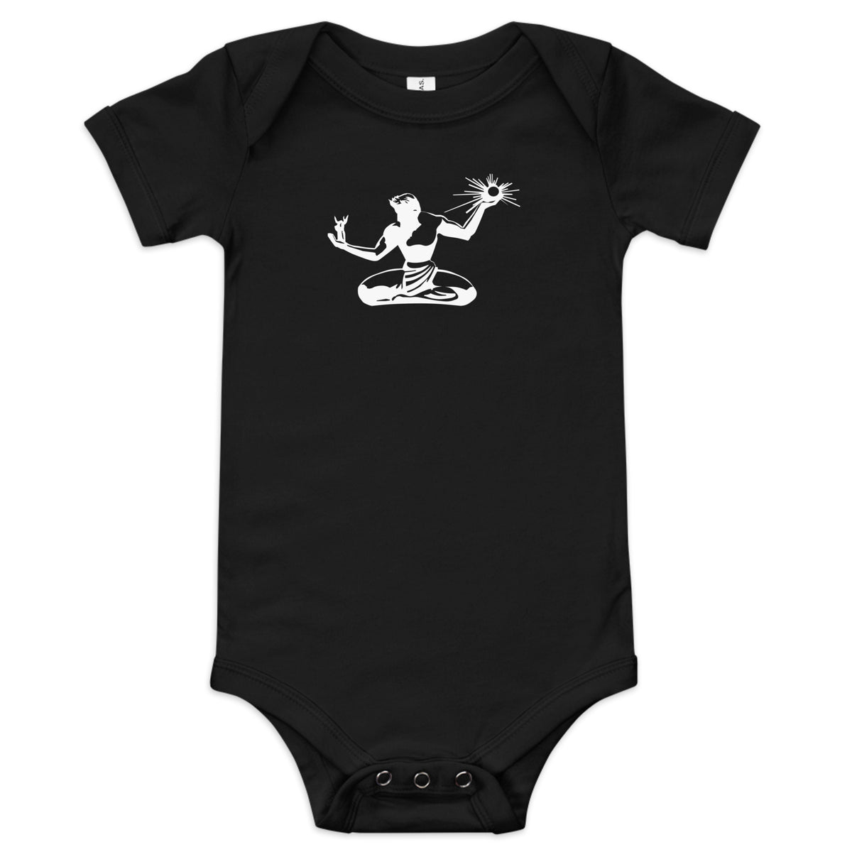 Spirit of Detroit Baby Onsie - Black / White 3-6m