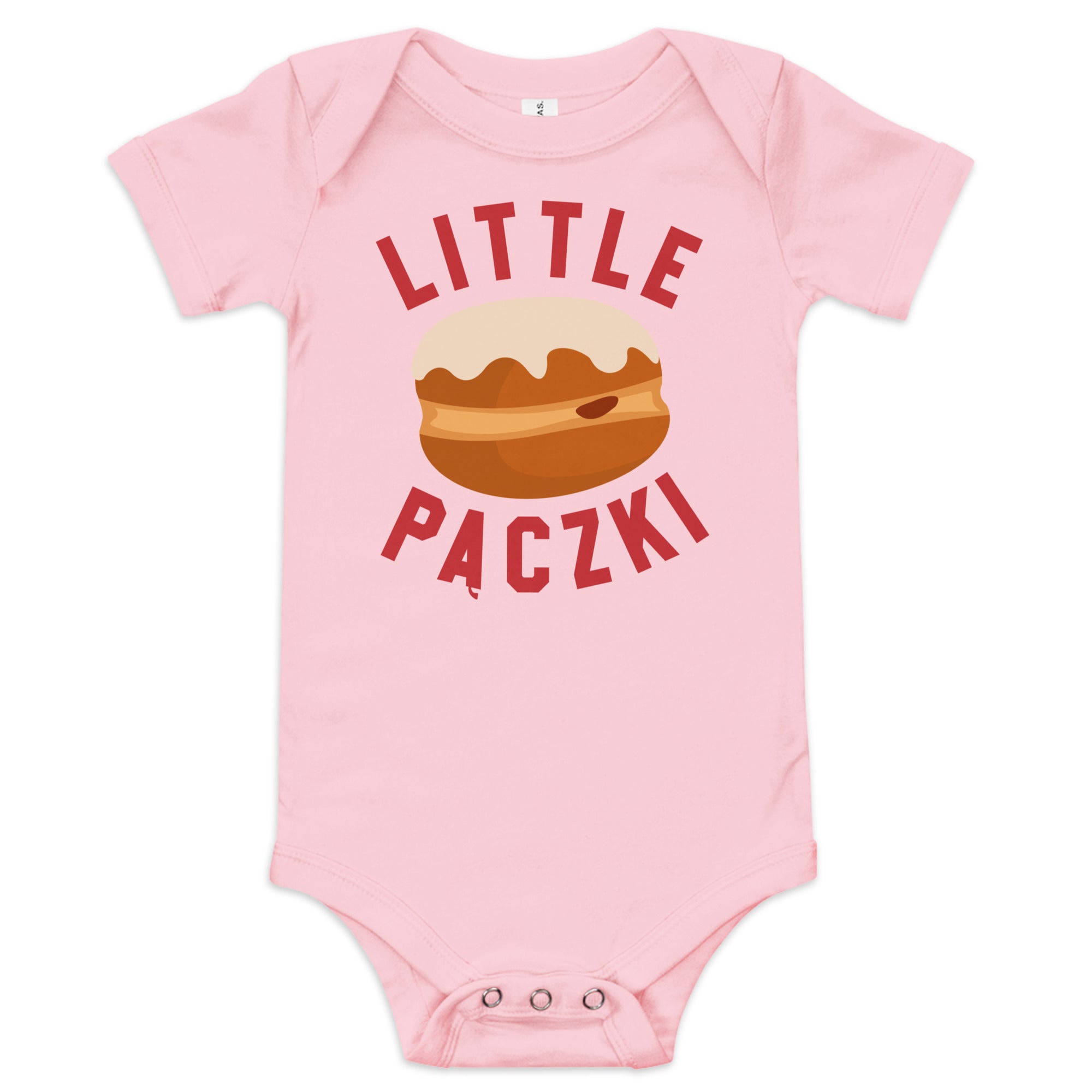Little Paczki - Baby Onsie - Red / Pink  3-6m  
