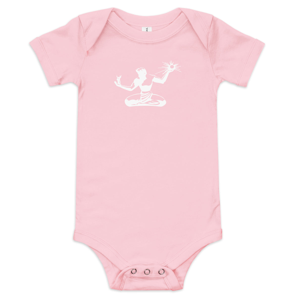 Spirit of Detroit Baby Onsie - Pink / White 3-6m