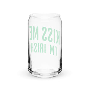 Kiss Me I'm Irish Can-shaped Glass - 16 oz