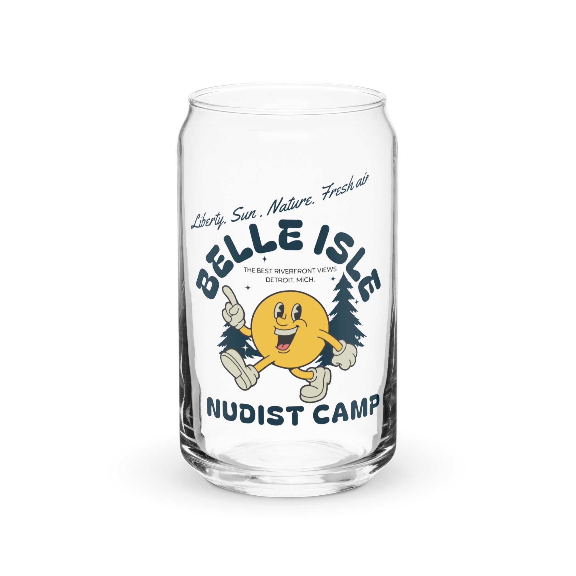 Belle Isle Nudist Camp Can-shaped Glass - 16 oz glass Default Title