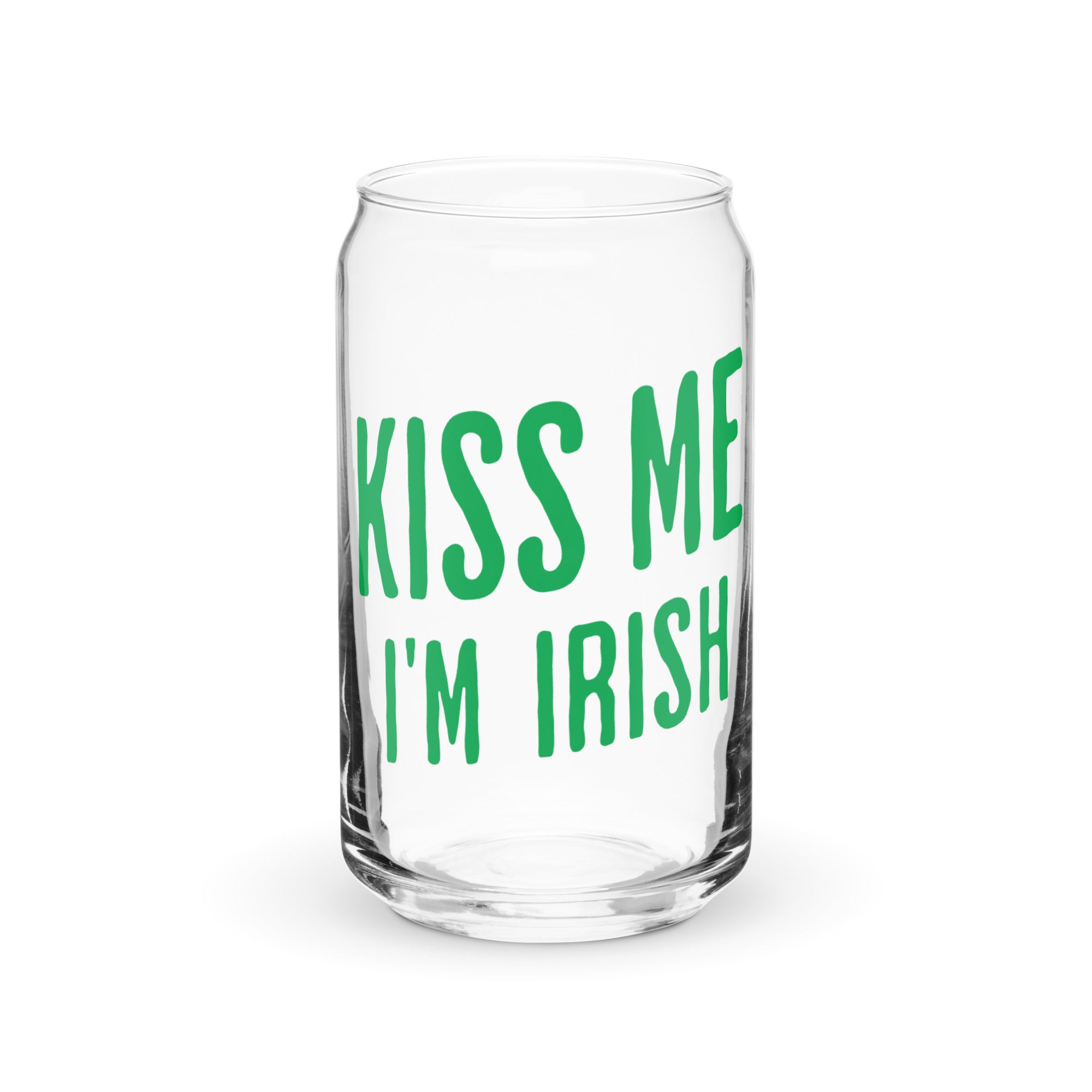 Kiss Me I'm Irish Can-shaped Glass - 16 oz Default Title