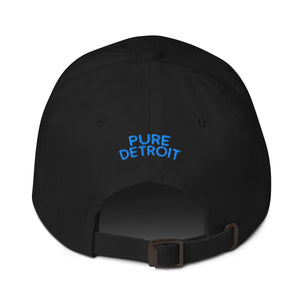 Spirit of Detroit Embroidered Cotton Twill Dad Hat - Black / Blue Dad Hat