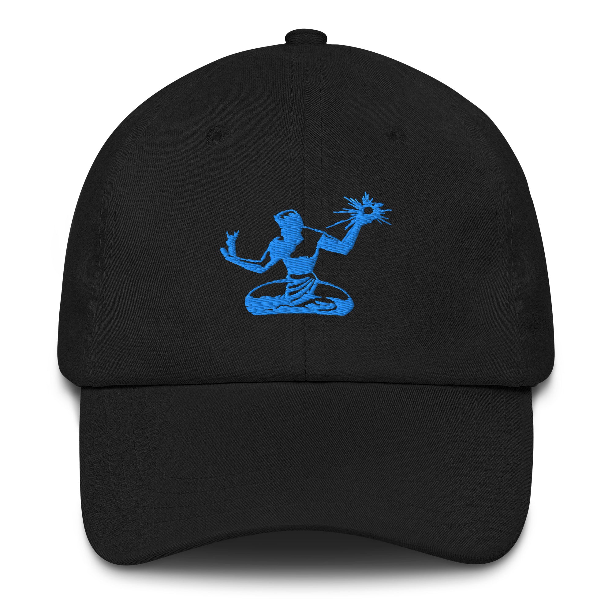 Spirit of Detroit Embroidered Cotton Twill Dad Hat - Black / Blue Dad Hat