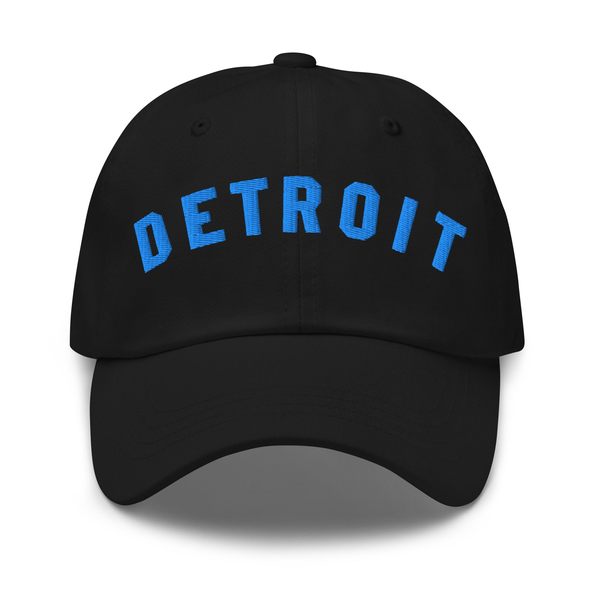 Detroit Classic Embroidered Cotton Twill Dad Hat - Black / Blue Dad hat Default Title