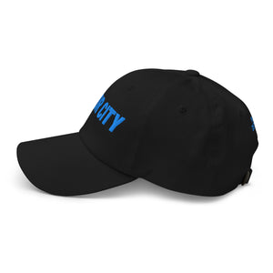 Motor City Embroidered Cotton Twill Dad Hat - Black / Blue Dad Hat