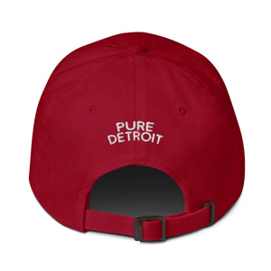 Spirit of Detroit Embroidered Cotton Twill Dad Hat - Red / White Dad Hat