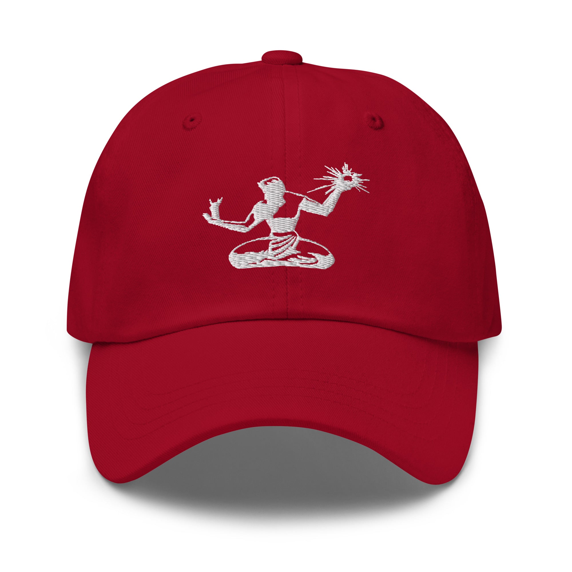 Spirit of Detroit Embroidered Cotton Twill Dad Hat - Red / White Dad Hat