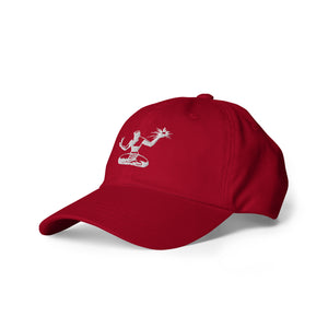 Spirit of Detroit Embroidered Cotton Twill Dad Hat - Red / White Dad Hat