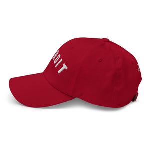 Detroit Classic Embroidered Cotton Twill Dad Hat - Red / White Dad Hat