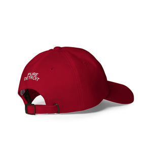 Spirit of Detroit Embroidered Cotton Twill Dad Hat - Red / White Dad Hat