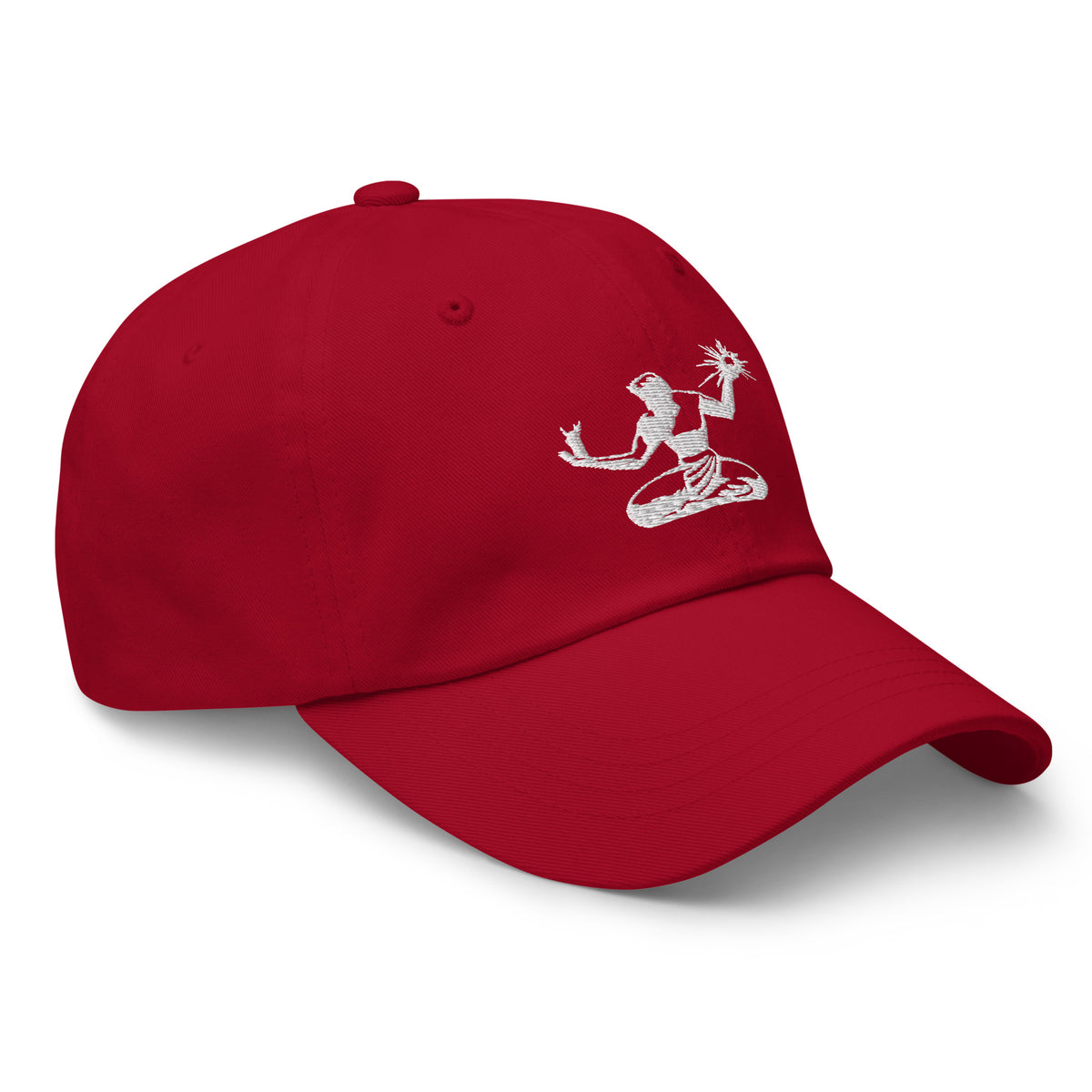 Spirit of Detroit Embroidered Cotton Twill Dad Hat - Red / White Dad Hat