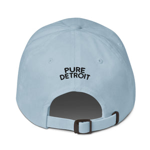 Detroit Classic Embroidered Cotton Twill Dad Hat - Light Blue / Black Dad Hat