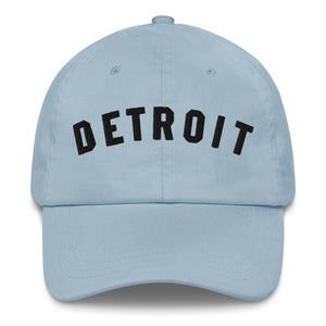 Detroit Classic Embroidered Cotton Twill Dad Hat - Light Blue / Black Dad Hat