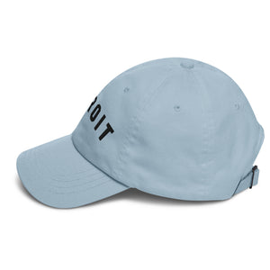 Detroit Classic Embroidered Cotton Twill Dad Hat - Light Blue / Black Dad Hat