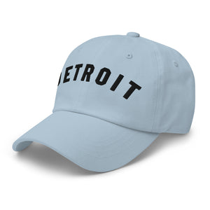 Detroit Classic Embroidered Cotton Twill Dad Hat - Light Blue / Black Dad Hat