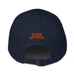 Spirit of Detroit Embroidered Cotton Twill Dad Hat - Navy / Orange